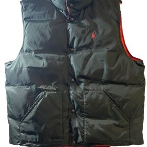 Polo Ralph Lauren Men's Puffer Green & Orange Reversible  Vest